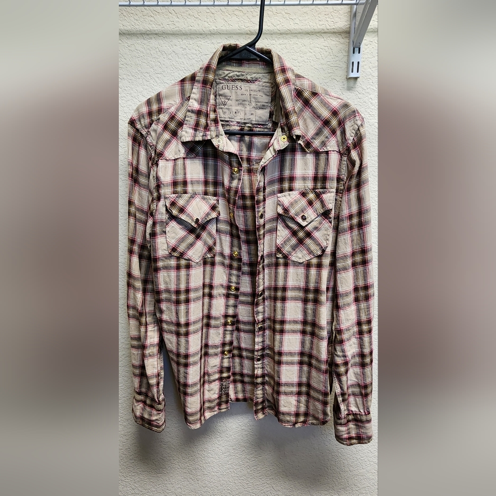 Guess Men's Long Sleeve Shirt M